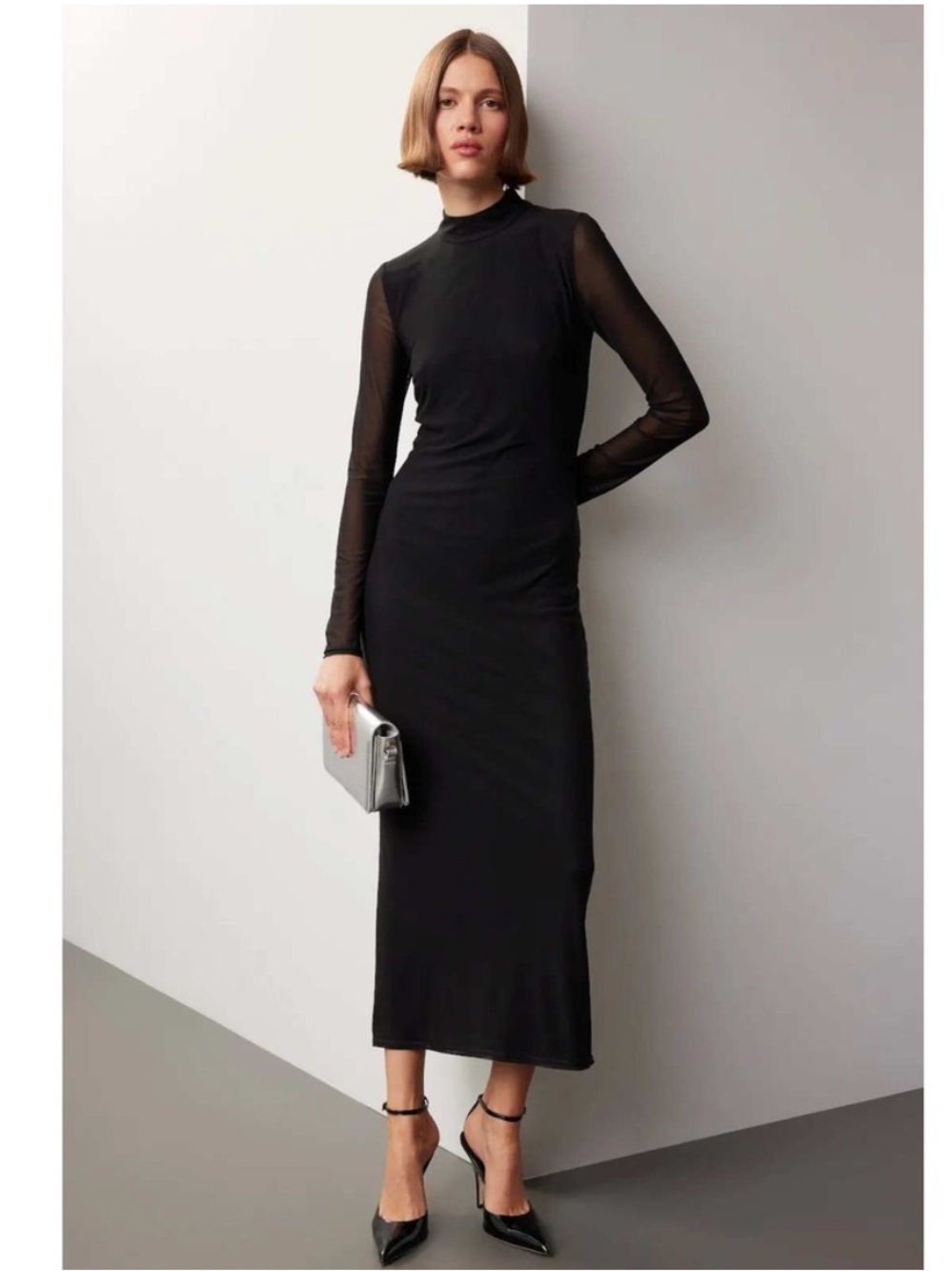 Saunders Mesh Midi Dress, Size: 4